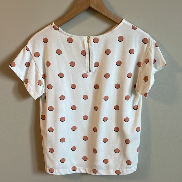 Westmoon LA brand Bubble Print crop T-shirt with zipper accent Size small - Picture 3 of 4